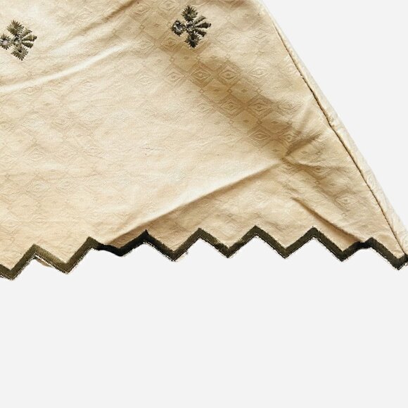 Damask print embroidered collar Skirt and Blouse Set. size large - Picture 5 of 10